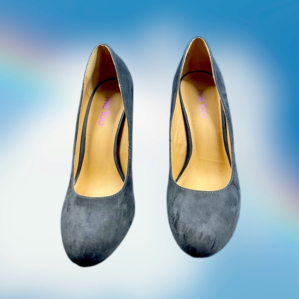 ME TOO Suede Gray Pump Size 9